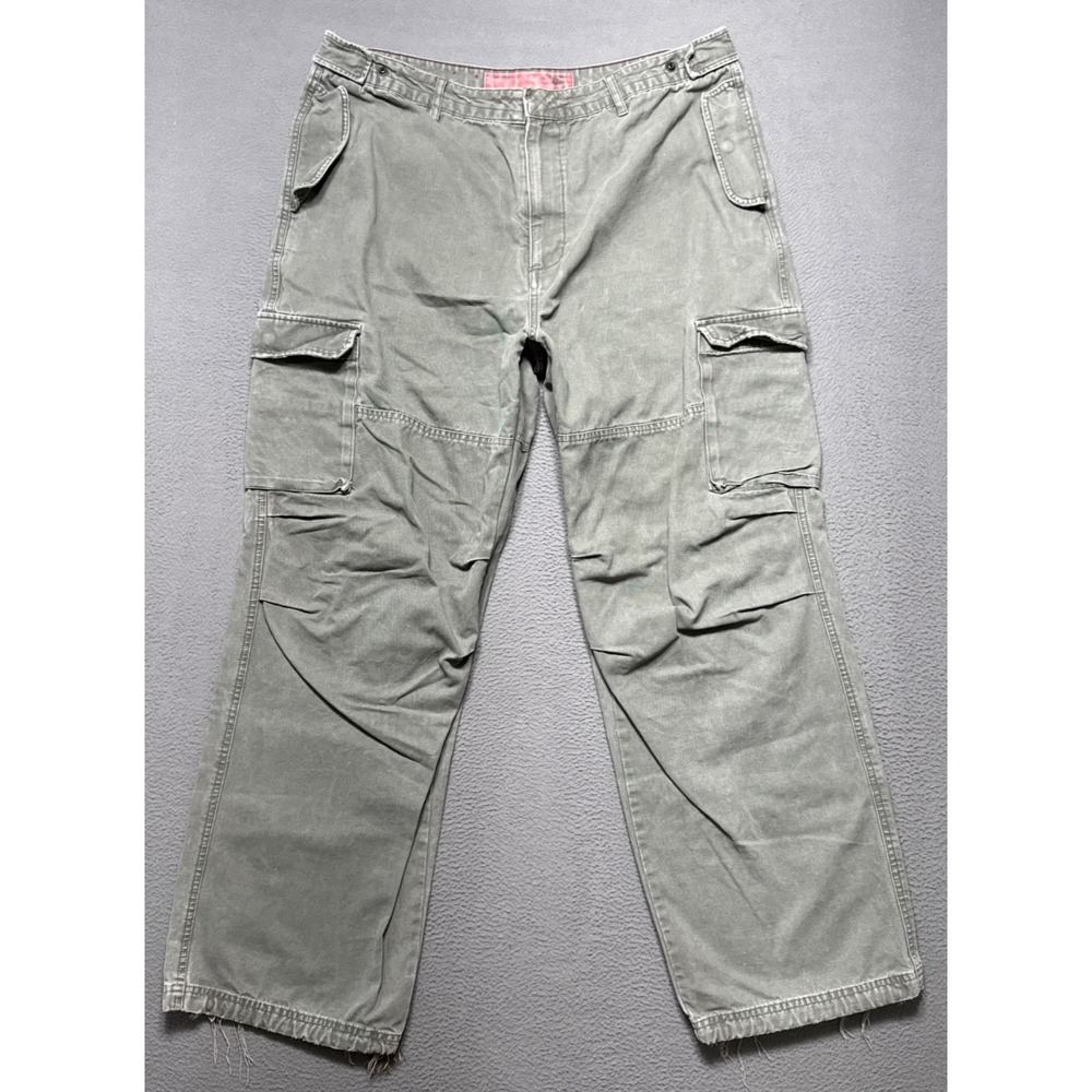 Vintage Mossimo Cargo Supply‎ Pants Mens 38x32 (36X30) Grunge Baggy Distress Y2K